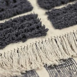 Tapis à poils longs - Zola Natural Cotton Shaggy (gris foncé)