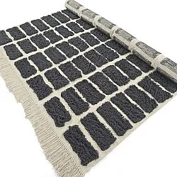 Tapis à poils longs - Zola Natural Cotton Shaggy (gris foncé)