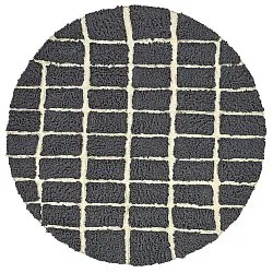Tapis rond - Zola Natural Cotton Shaggy (gris foncé)