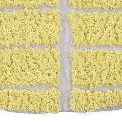 Tapis rond - Zola Natural Cotton Shaggy (jaune)