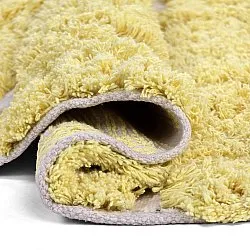 Tapis rond - Zola Natural Cotton Shaggy (jaune)