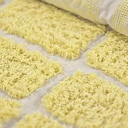 Tapis rond - Zola Natural Cotton Shaggy (jaune)