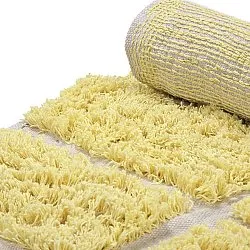 Tapis rond - Zola Natural Cotton Shaggy (jaune)