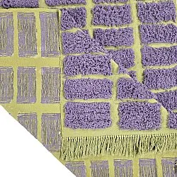 Tapis à poils longs - Zola Natural Cotton Shaggy (violet)
