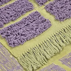 Tapis à poils longs - Zola Natural Cotton Shaggy (violet)