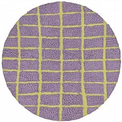 Tapis rond - Zola Natural Cotton Shaggy (violet)