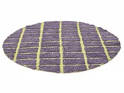 Tapis rond - Zola Natural Cotton Shaggy (violet)