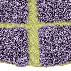 Tapis rond - Zola Natural Cotton Shaggy (violet)