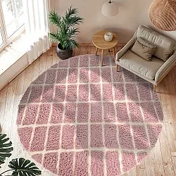 Tapis rond - Zola Natural Cotton Shaggy (rose)