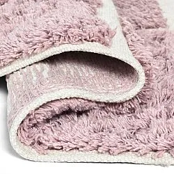 Tapis rond - Zola Natural Cotton Shaggy (rose)