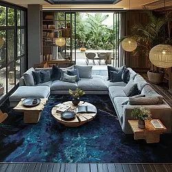 Tapis Wilton - Zuani (bleu foncé)