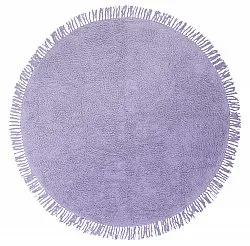 Tapis rond - Alba Natural Cotton Shaggy (violet)
