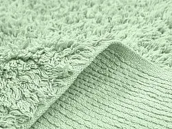 Tapis à poils longs - Alba Natural Cotton Shaggy (vert clair)