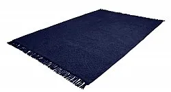 Tapis à poils longs - Alba Natural Cotton Shaggy (bleu foncé)