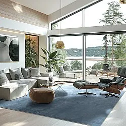 Tapis Wilton - Artena (gris bleuté)