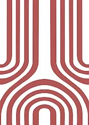 Tapis Wilton - Obidos (rouge/blanc)