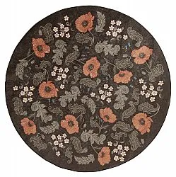 Tapis rond - Poppy (noir)