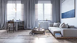 Tapis rond - Melazzo (gris/multicolore)
