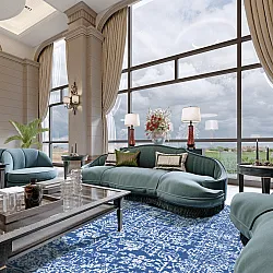 Tapis Wilton - Menfi (bleu)