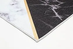 Tapis Wilton - Savino (noir/blanc/rose)