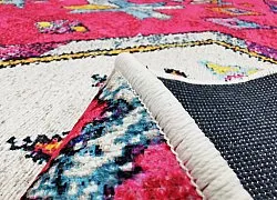 Tapis rond - Misare (rose/multicolore)