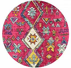 Tapis rond - Misare (rose/multicolore)