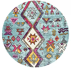 Tapis rond - Misare (bleu/multicolore)