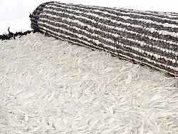 Tapis en laine - Nova (blanc/noir)