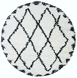 Tapis ronds - Alia (noir/blanc)