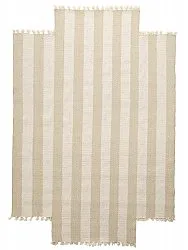 Tapis en laine irrégulière - Kystaro (crème/beige)