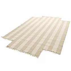 Tapis en laine irrégulière - Kystaro (crème/beige)
