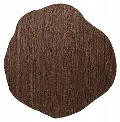 Tapis rond irrégulier en jute - San Francisco (marron)
