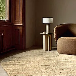 Tapis rond irrégulier en jute - San Francisco (jute)
