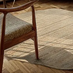 Tapis rond irrégulier en jute - San Francisco (jute)