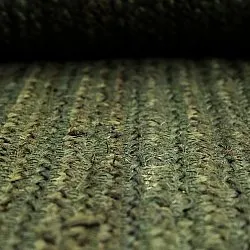 Tapis rond irrégulier en jute - San Francisco (vert militaire)