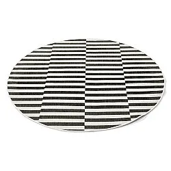 Tapis rond - Intérieur/Extérieur Otto (noir)