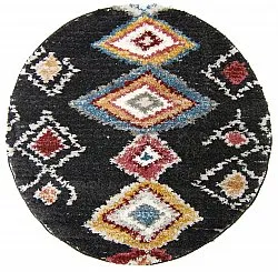 Tapis ronds - Macchia (noir/multi)