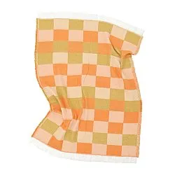 Plaids - Plaid en mélange de laine - Audrey Check (beige/jaune/orange)
