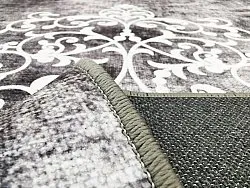 Tapis Wilton - Santi (gris foncé/blanc)