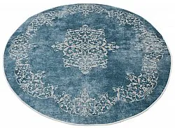 Tapis rond - Santi (bleu/beige)