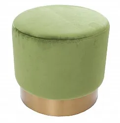 Pouf en velours - Copenhagen (vert)