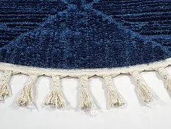 Tapis rond - Dallas (bleu)