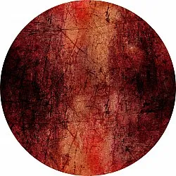 Tapis rond - Wells (rouge)