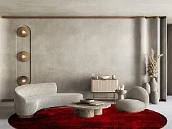 Tapis rond - Frome (rouge)