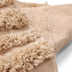 Tapis rond - Cazorla Natural Cotton Shaggy (beige)