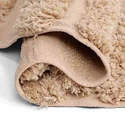 Tapis rond - Cazorla Natural Cotton Shaggy (beige)