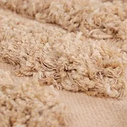 Tapis rond - Cazorla Natural Cotton Shaggy (beige)