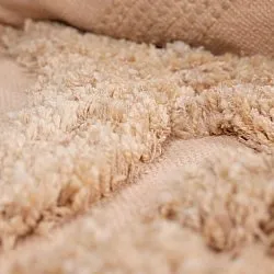 Tapis rond - Cazorla Natural Cotton Shaggy (beige)