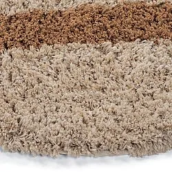 Tapis rond - Cefalu Natural Cotton Shaggy (multicolore)