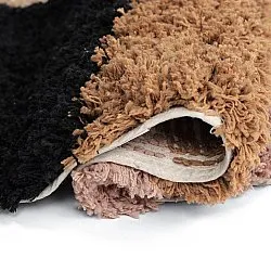 Tapis rond - Cefalu Natural Cotton Shaggy (multicolore)